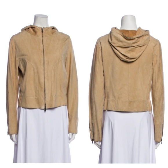 The Territory Ahead Suede Leather Full Zip Hood Jacket Women’s Size M - Picture 3 of 12